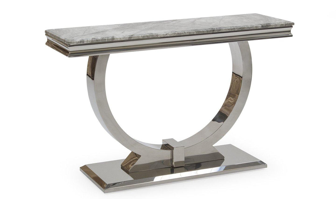 Arianna 120cm White Marble Console Table-Esme Furnishings