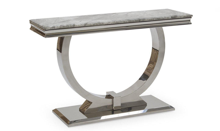 Arianna 120cm White Marble Console Table-Esme Furnishings