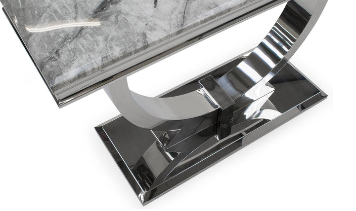 Arianna 120cm Grey Marble Console Table-Esme Furnishings