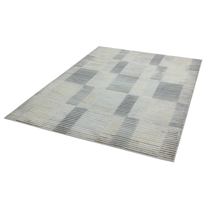 Aurora Ripple AU14 Geometric Rugs in Metallic Gold Silver-Esme Furnishings