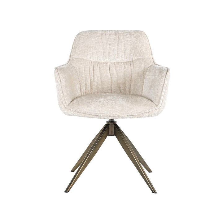 Richmond Interiors Aline Swivel Chair in Khaki Velvet