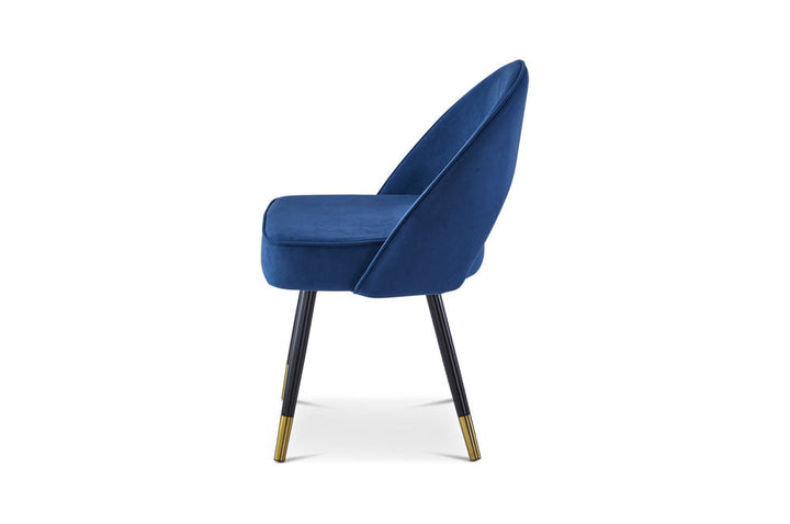 Berkeley Designs Hoxton Dining Chair in Blue Velvet – Set of 2
