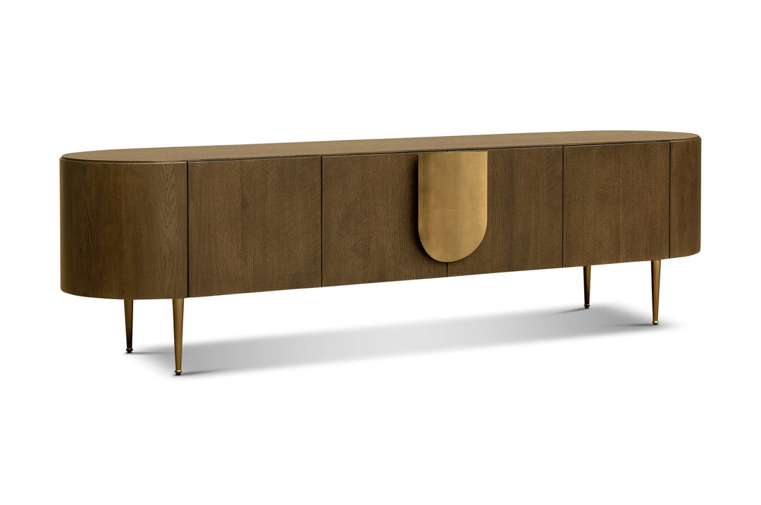 Berkeley Designs Napa Media Caramel Oak & Bronze TV Unit