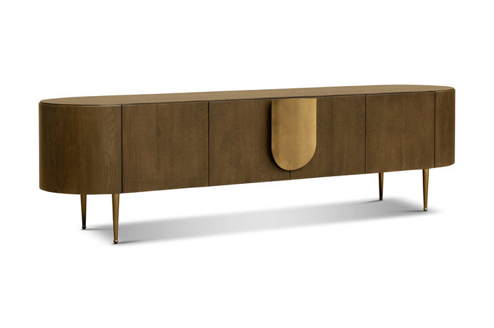 Berkeley Designs Napa Media Caramel Oak & Bronze TV Unit