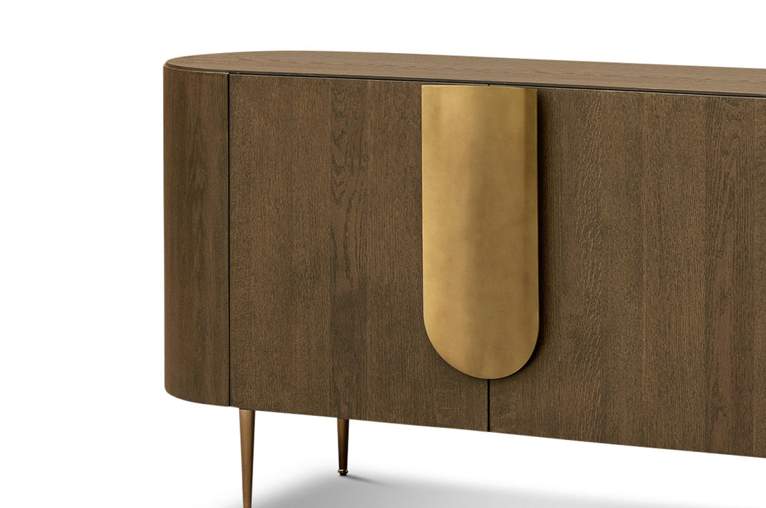 Berkeley Designs Napa 2 Door Sideboard Caramel Oak & Bronze