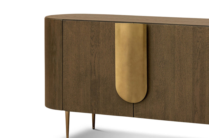 Berkeley Designs Napa 2 Door Sideboard Caramel Oak & Bronze