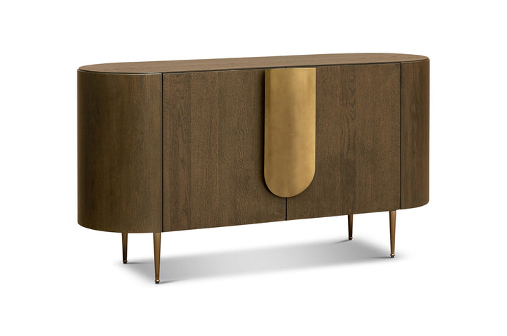 Berkeley Designs Napa 2 Door Sideboard Caramel Oak & Bronze