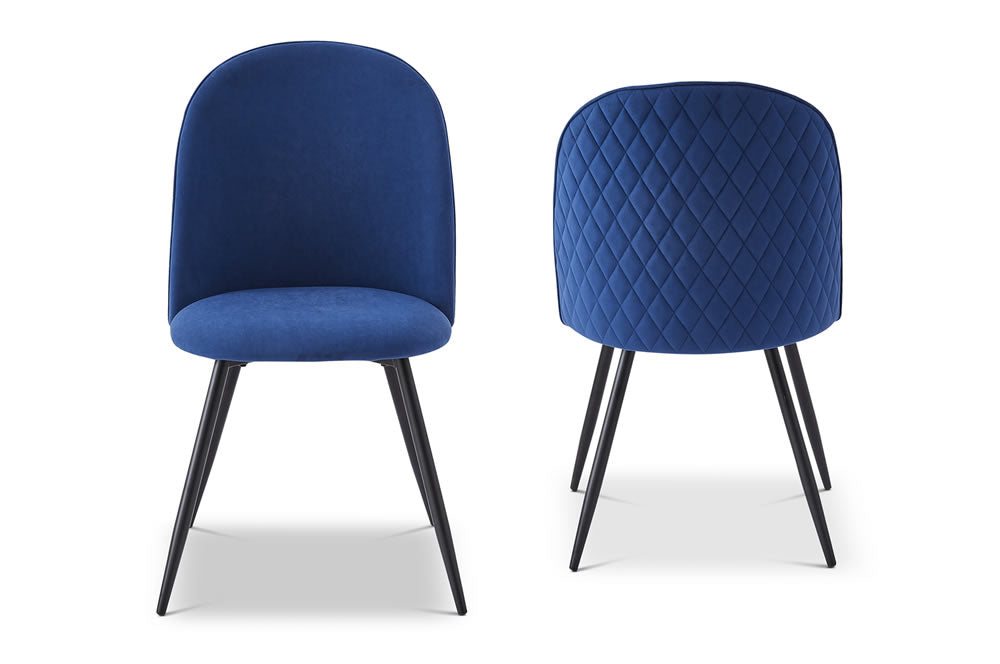 Berkeley Designs Soho Dining Chair in Blue Velvet – Set of 2