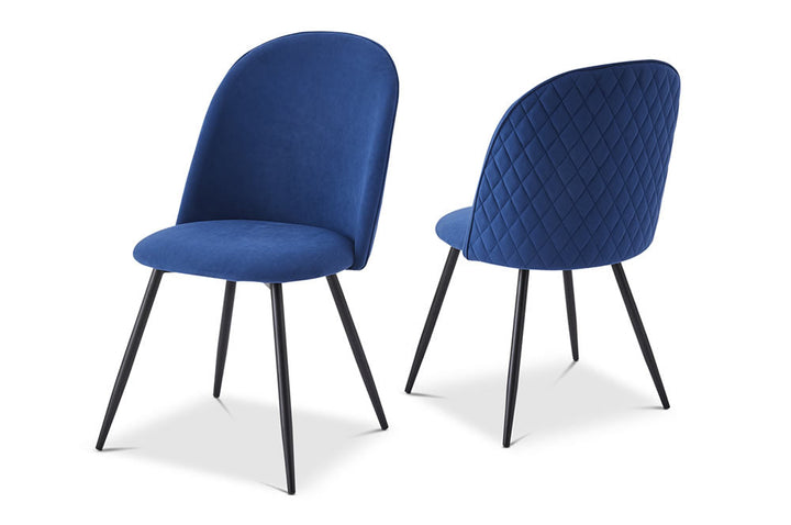Berkeley Designs Soho Dining Chair in Blue Velvet – Set of 2