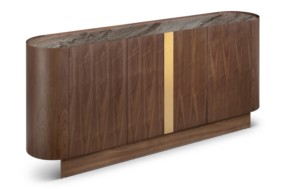Berkeley Designs Oslo Walnut Ceramic Marble Sideboard