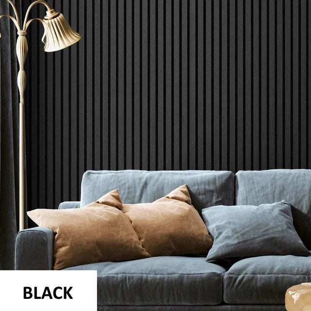Acoustic Slatted Wall Panel 240cm x 60cm - Range of Colours