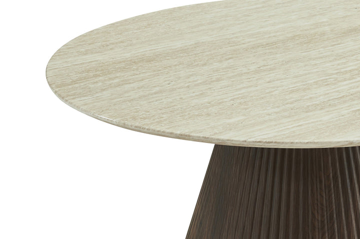 Berkeley Designs Milan Coffee Table White Marble Walnut