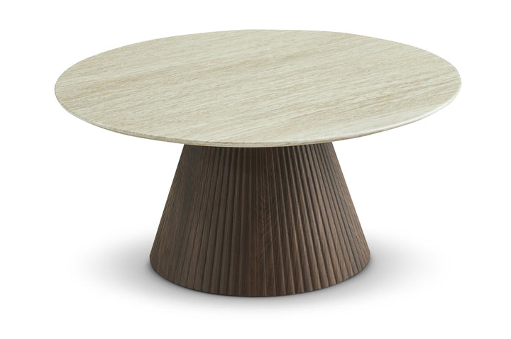 Berkeley Designs Milan Coffee Table White Marble Walnut