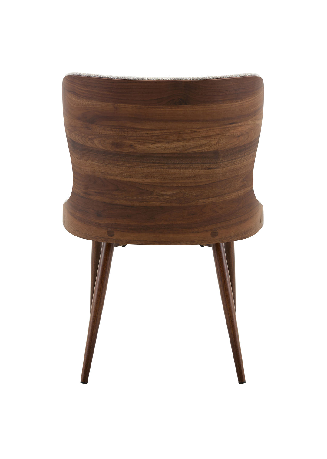 Bella Walnut Wood & Light Taupe Fabric Dining Chair