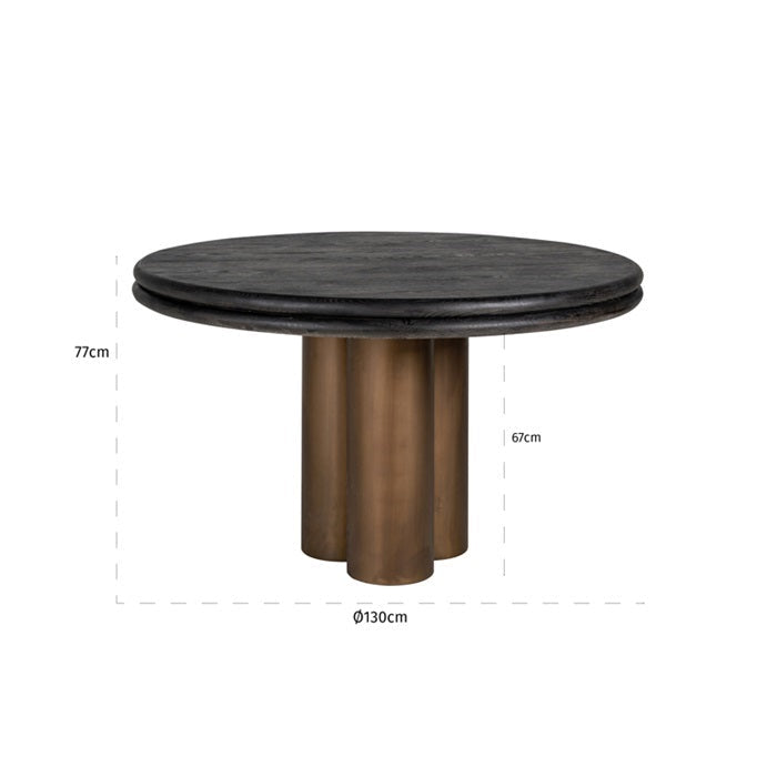 Macaron 130cm Round Dining Table-Belmont Interiors