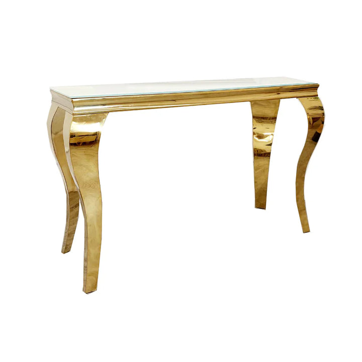 Louis Gold 120cm Ceramic Marble Console Table - 3 Colors