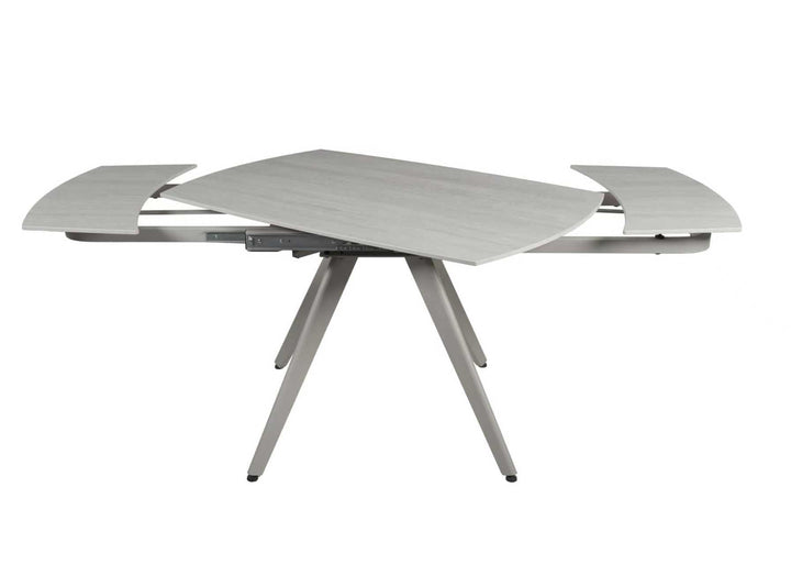 Cambridge 120-180cm Beige Ceramic Stone Swivel Extending Marble Dining Table