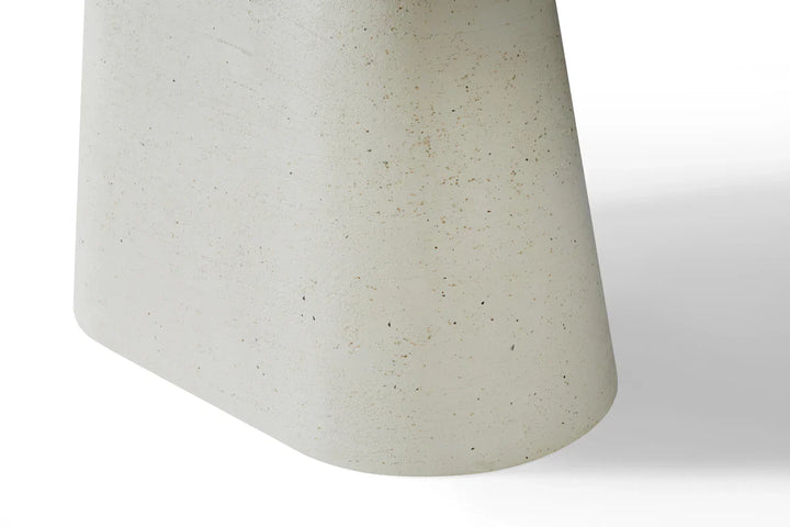 Celine 200cm Oval Ivory & Travertine Ceramic Marble Dining Table