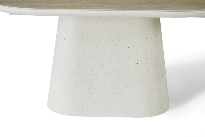 Celine 160cm Oval Ivory & Travertine Ceramic Marble Dining Table