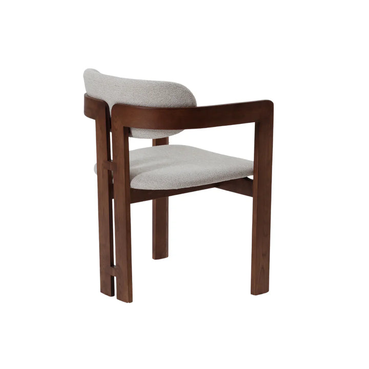 Serene 160-240cm Italian Walnut & Pandora Vendome Ceramic Marble Side Extending Dining Table With Clara Walnut Wooden Dining Chairs