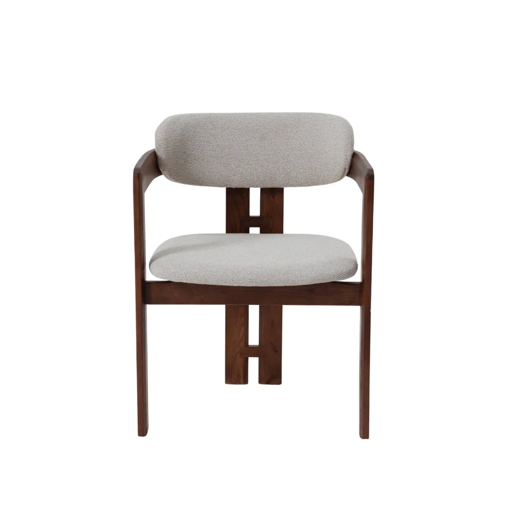 Serene 160-240cm Italian Walnut & Pandora Vendome Ceramic Marble Side Extending Dining Table With Clara Walnut Wooden Dining Chairs