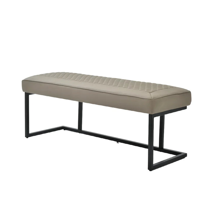 Regent Corner Leather Sand Taupe Bench Set - Right Hand Facing