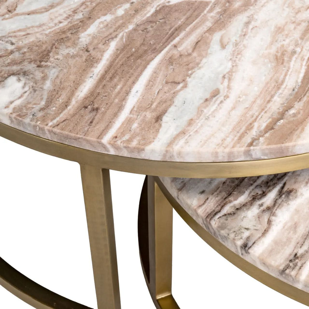 Richmond Interiors Bottega Blush Beige Coffee Table (Set of 2)