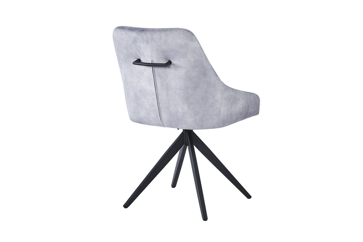 Nova 160-240cm White Ceramic Marble Side Extending Dining Table With Swivel Velvet Dining Chairs