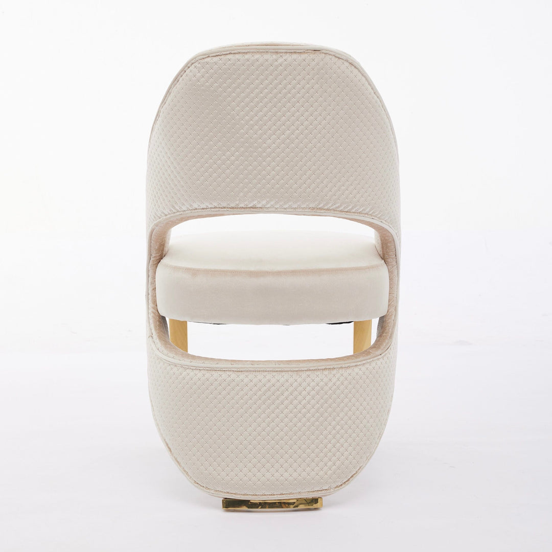 Elina 180cm Gold Dining Table With Santos Velvet Gold Chairs