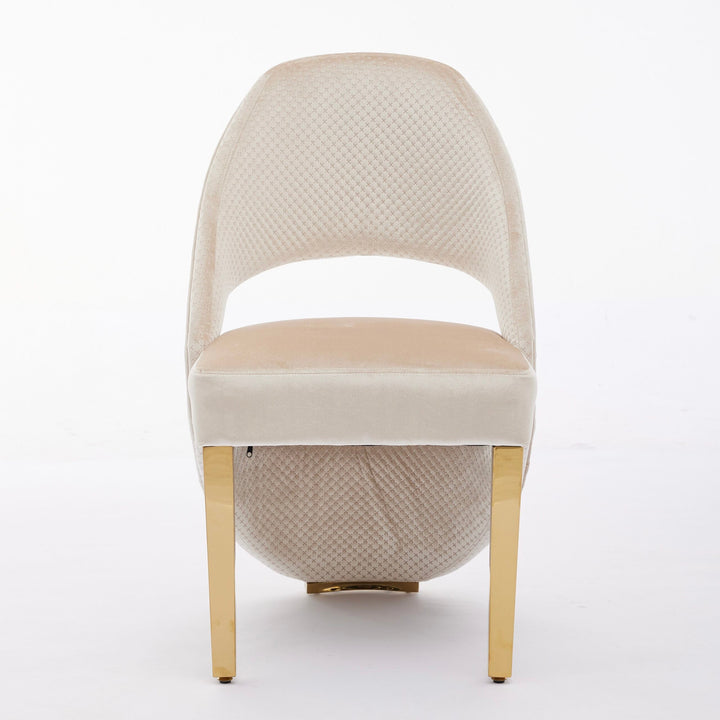 Elina 180cm Gold Dining Table With Santos Velvet Gold Chairs