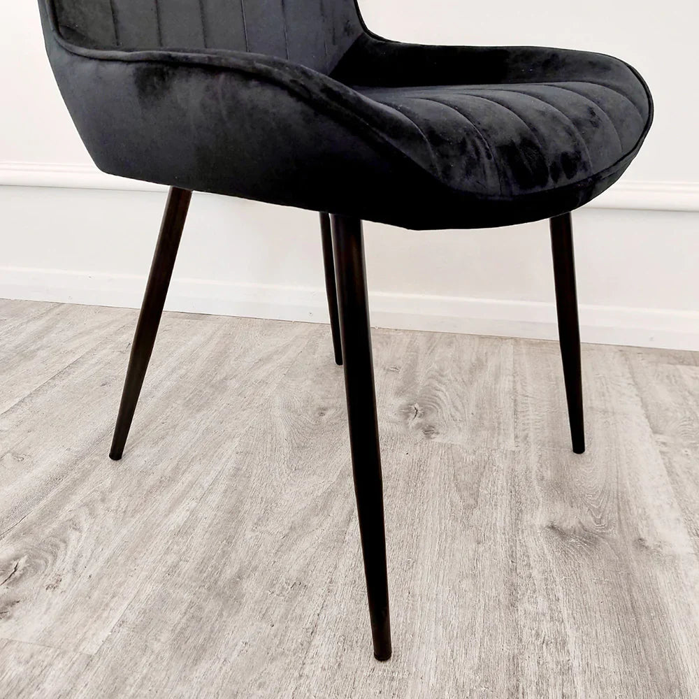 Dido Luxury Plush Velvet Dining Chair - 6 Colours-Esme Furnishings