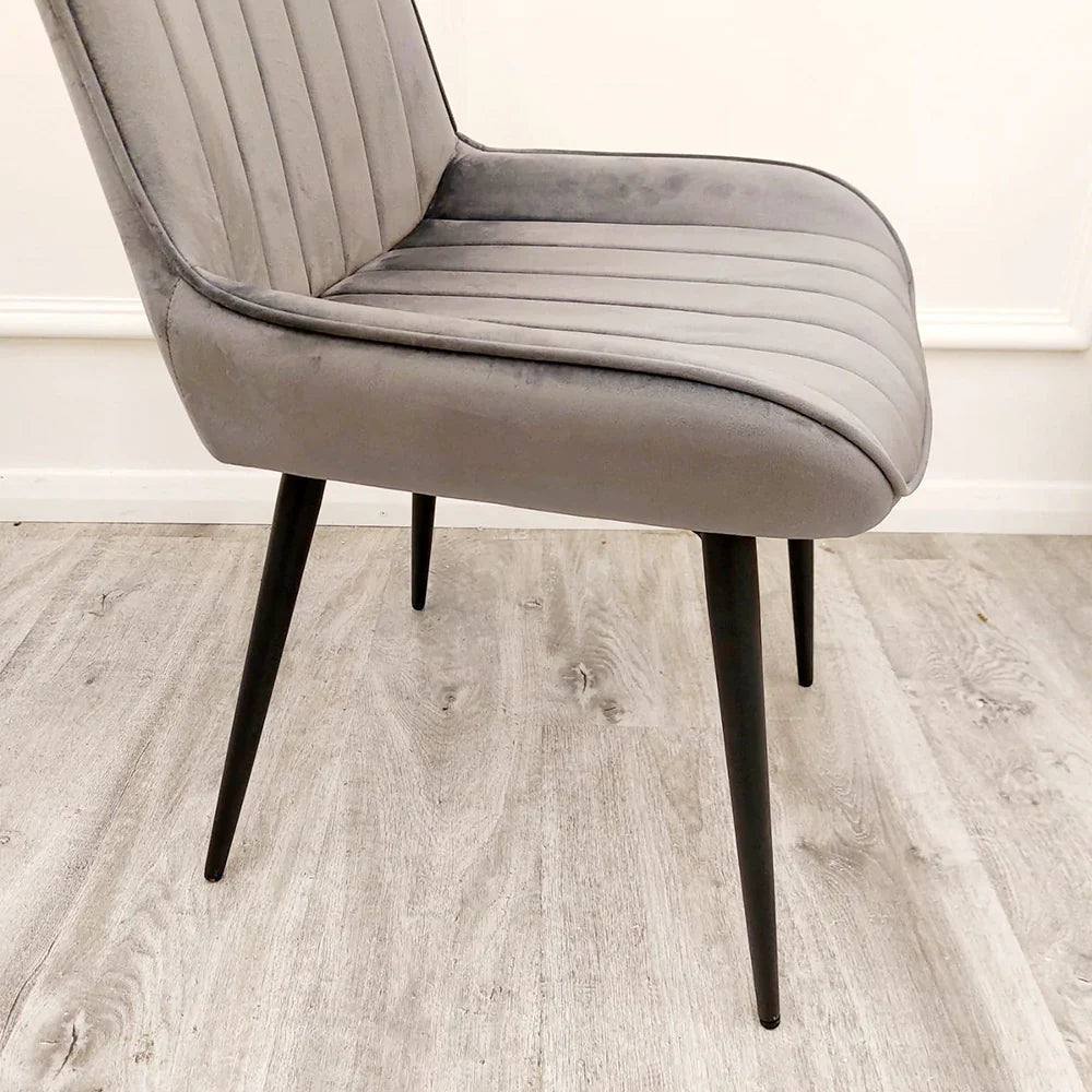 Dido Luxury Plush Velvet Dining Chair - 6 Colours-Esme Furnishings