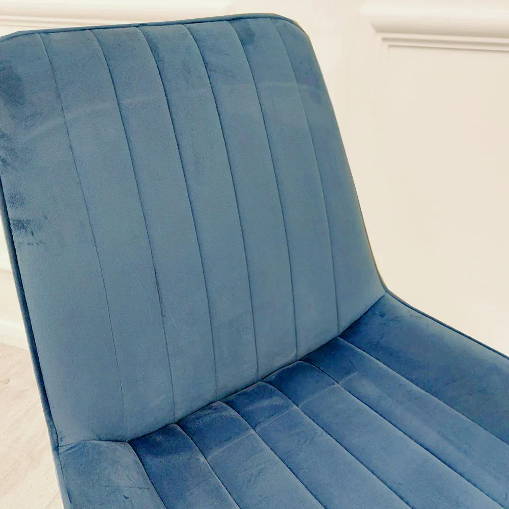 Dido Luxury Plush Velvet Dining Chair - 6 Colours-Esme Furnishings