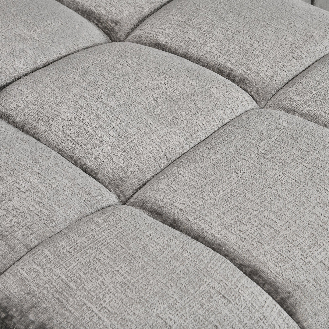 Sena Large Grey Plush Velvet Luxury U Shape Sofabed Sofa