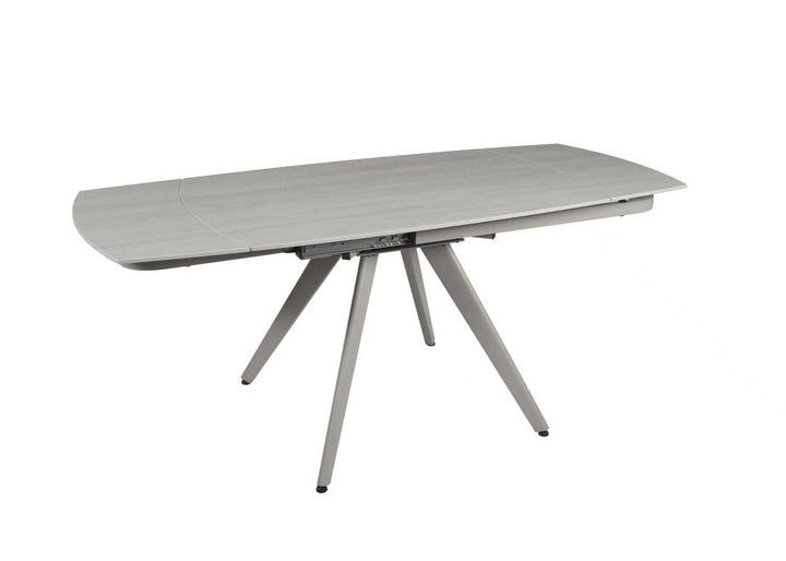 Cambridge 120-180cm Beige Ceramic Stone Swivel Extending Marble Dining Table
