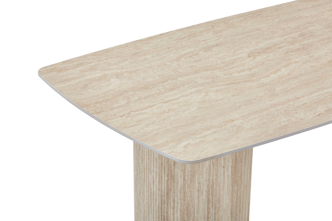 Olympia Beige Ceramic Marble Coffee Table