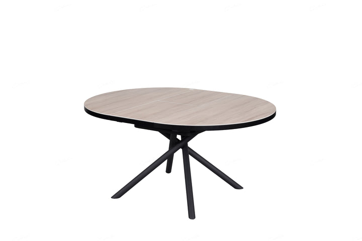Daniello 120-160cm Oval Round Oak Ceramic Marble Dining Table