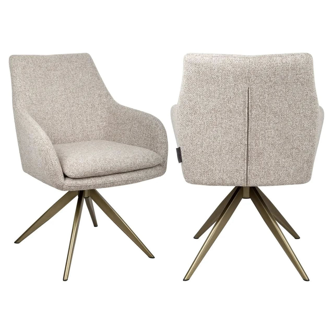 Richmond Interiors Lisonne Cayenne Brown Swivel Dining chair