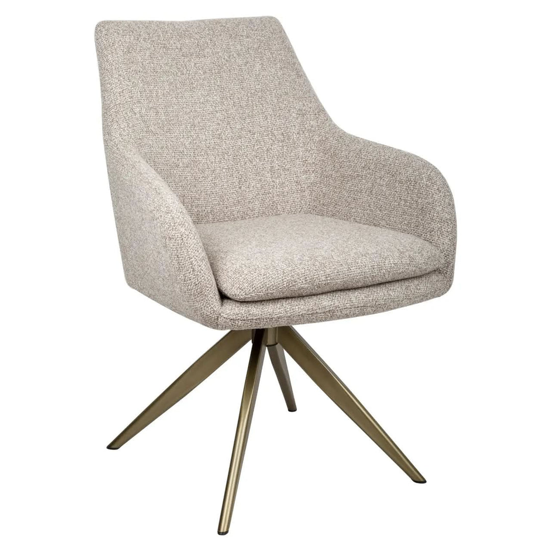 Richmond Interiors Lisonne Cayenne Brown Swivel Dining chair