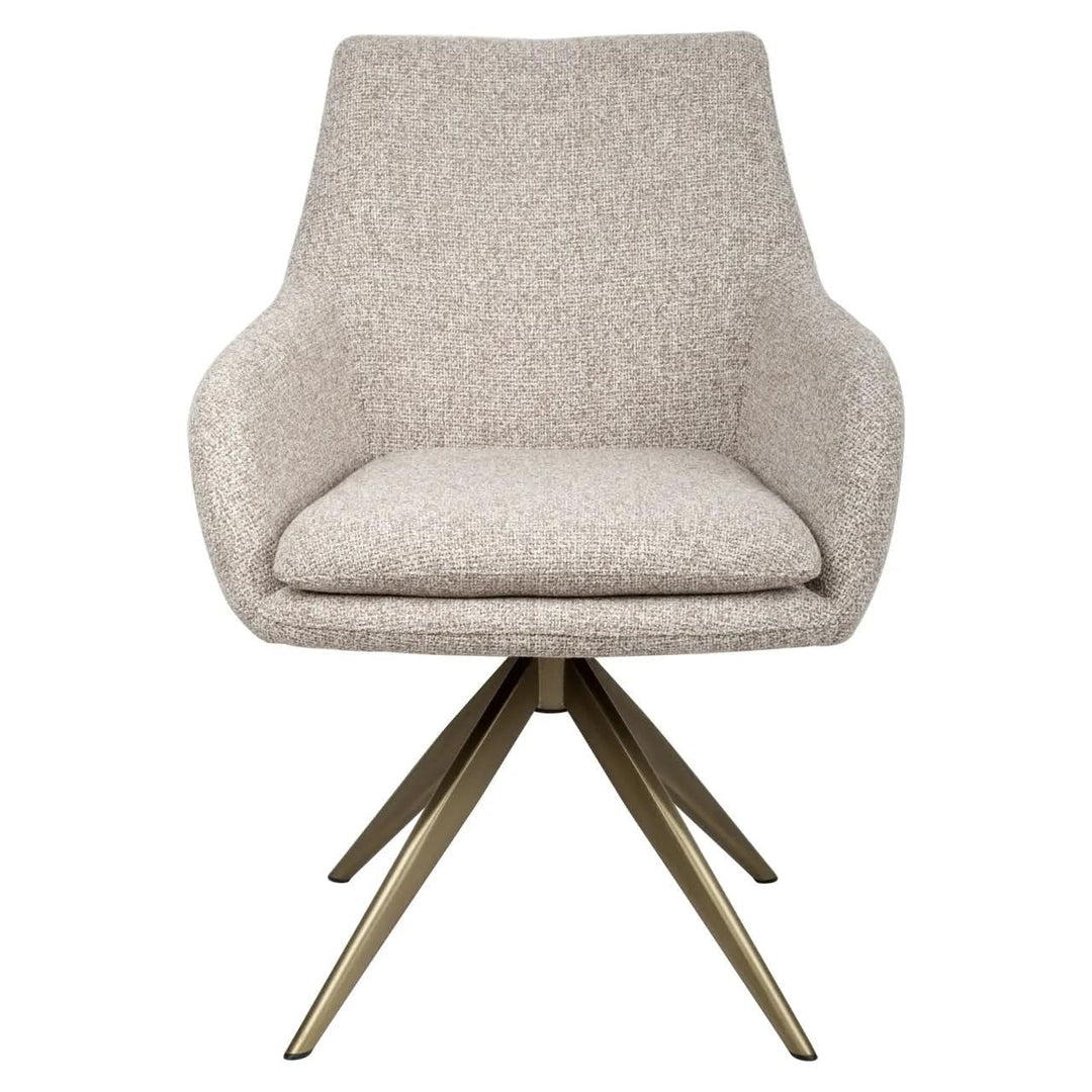 Richmond Interiors Lisonne Cayenne Brown Swivel Dining chair