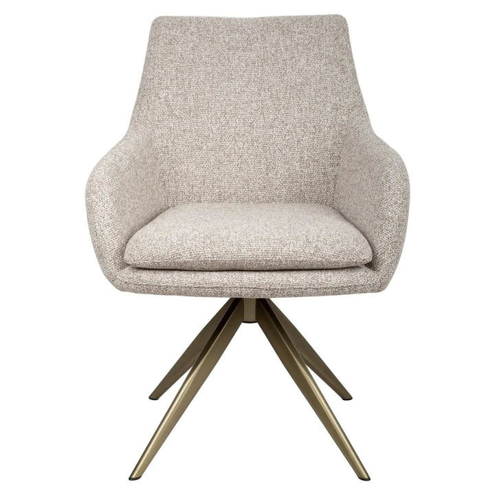 Richmond Interiors Lisonne Cayenne Brown Swivel Dining chair