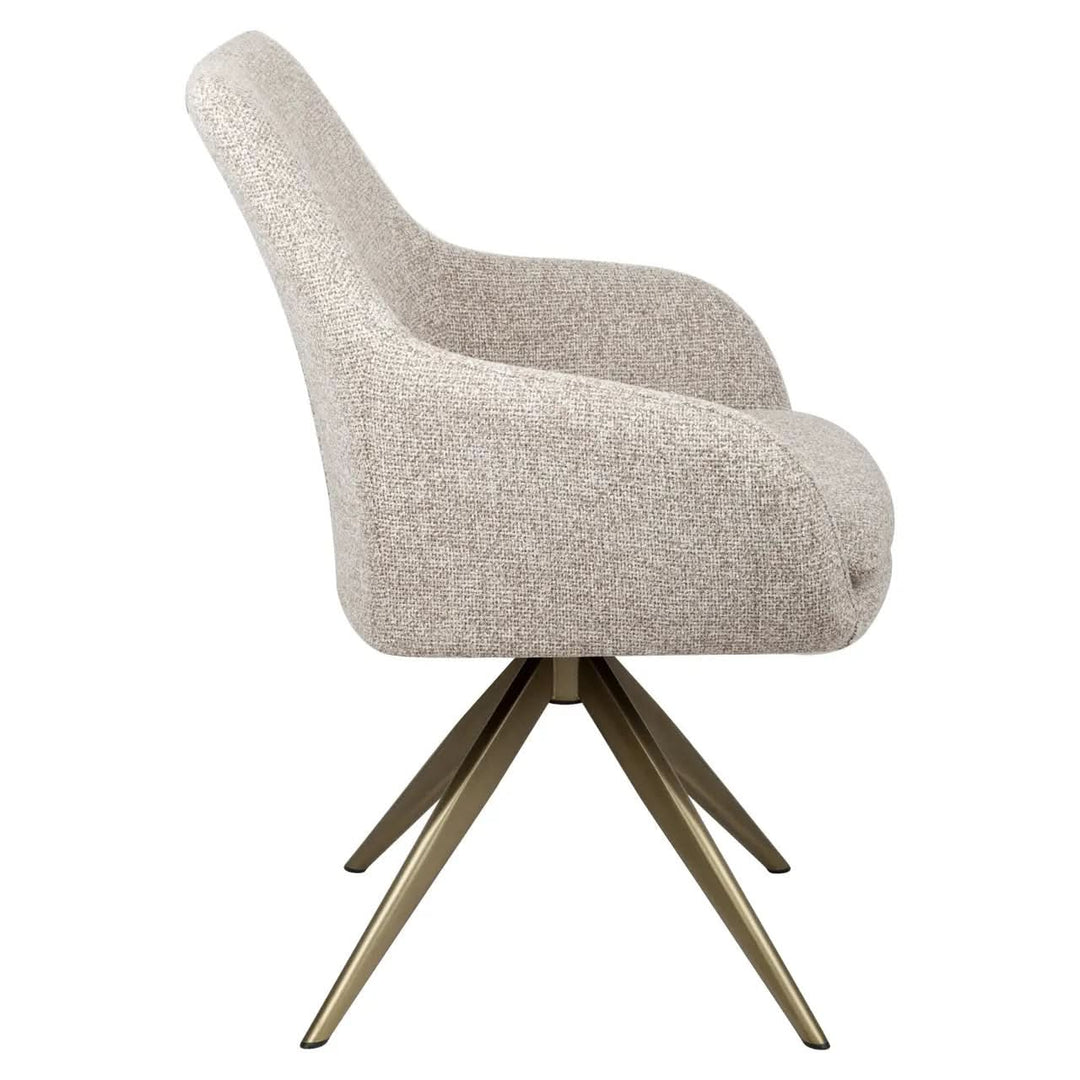 Richmond Interiors Lisonne Cayenne Brown Swivel Dining chair