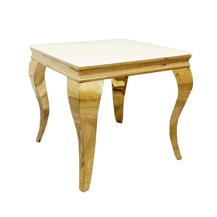 Louis Gold 60cm Ceramic Sintered Stone Lamp End Table - 3 Colors