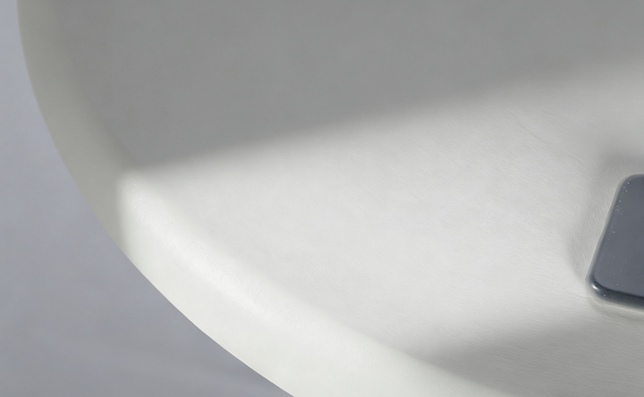 Emilia White Micro Cement Set of 2 Round Tables
