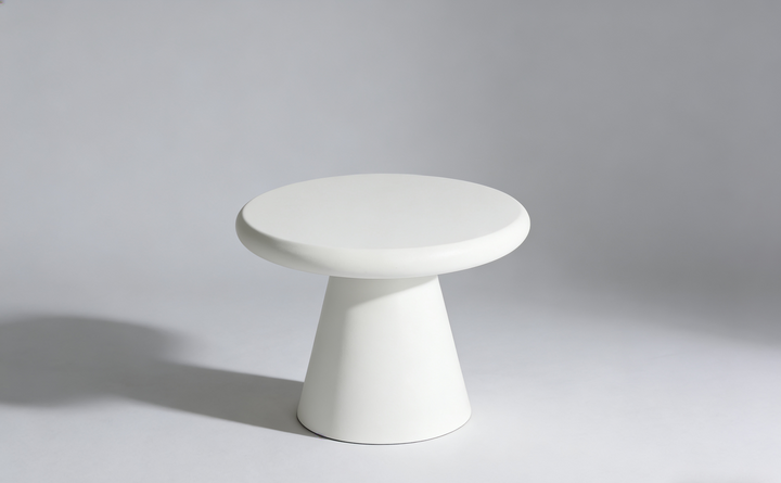 Emilia White Micro Cement Set of 2 Round Tables