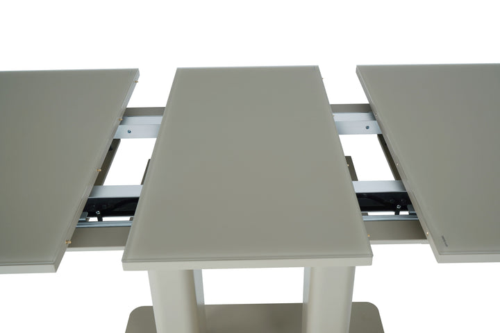 Freya 120-160cm Cashmere Ceramic Marble Extending Dining Table