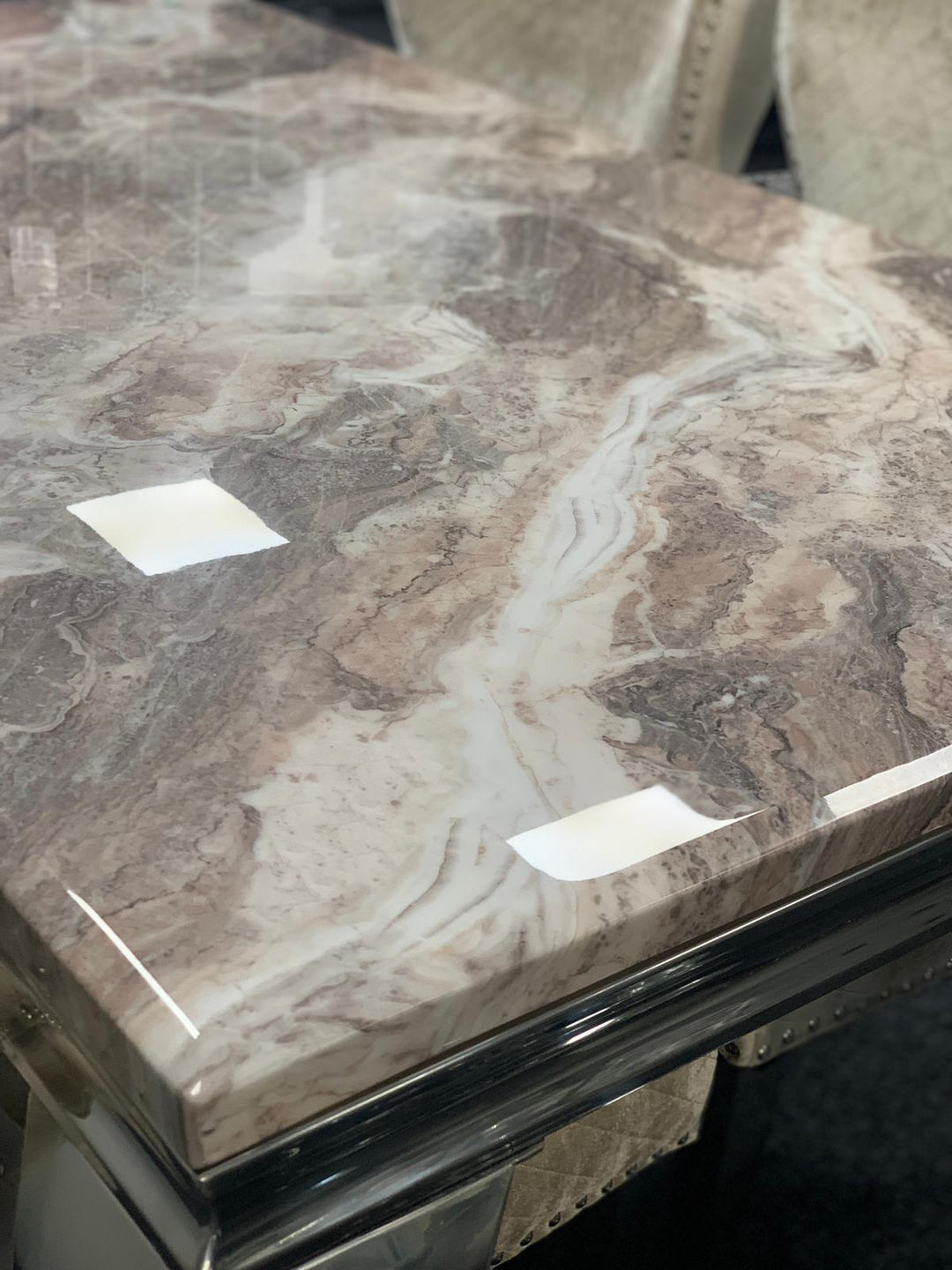 Louis Chrome Marble Lamp End Table In 5 Colours