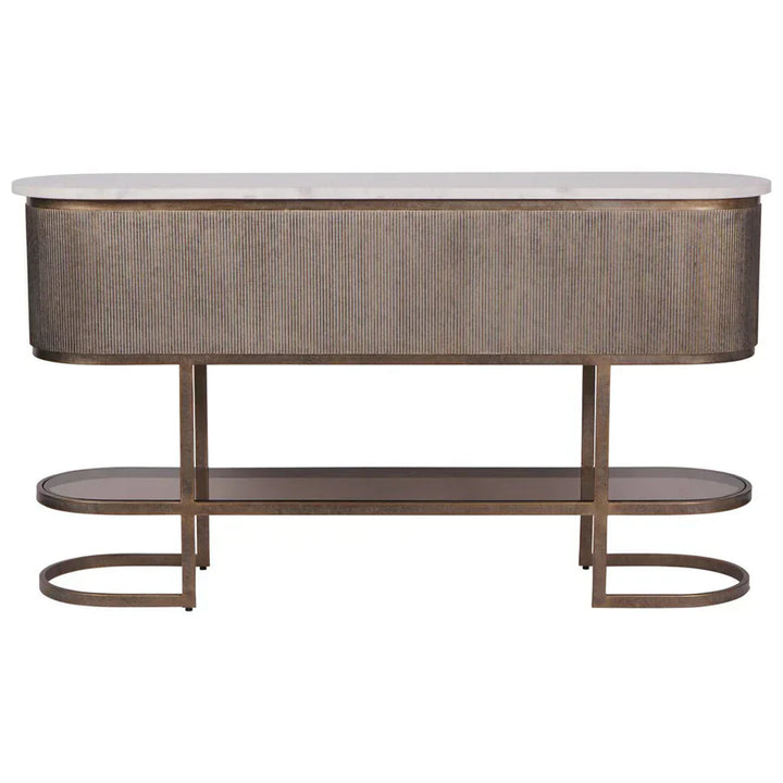 Libra Interiors Belvedere Aged Gold Console Table