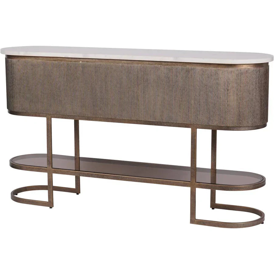 Libra Interiors Belvedere Aged Gold Console Table