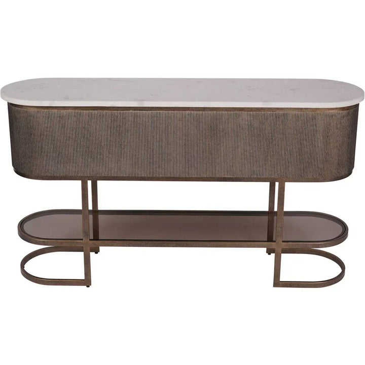Libra Interiors Belvedere Aged Gold Console Table